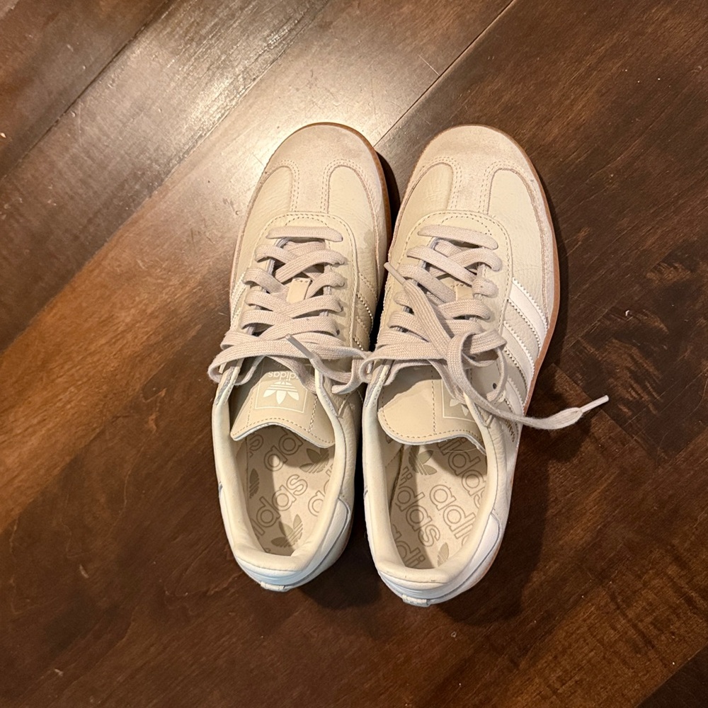 Adidas Cream and White Samba Sneakers